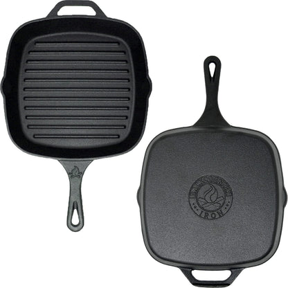 8 Inch Square Grill Pan Medium Pre-Seasoned Cast Iron
