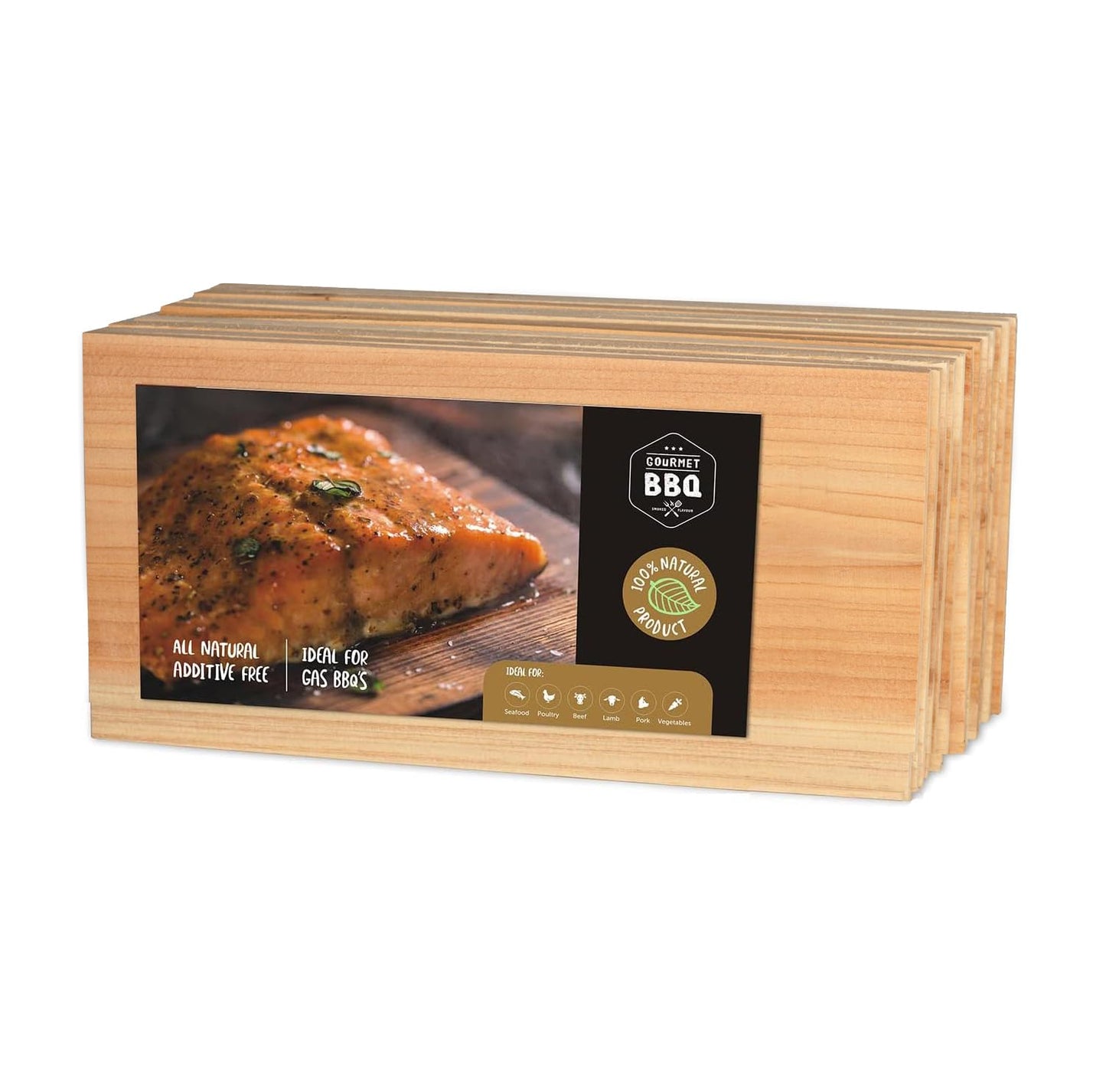 12 PK, Cedar Planks for Grilling Salmon,11"X 5.5" Better Smoking, Add Best Smoky Flavor to Salmon, Veggies, Restaurant Quantity