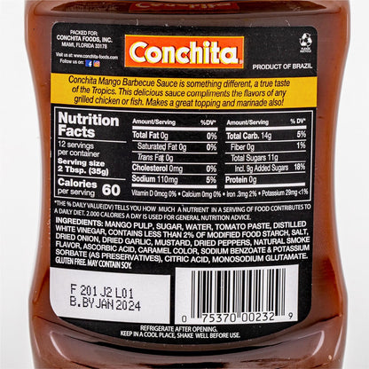 Conchita Mango BBQ Sauce, 14 Oz - Cookout Essentials - Perfect for Grilling, Marinating, and Dipping