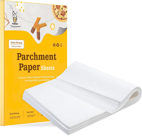 Image of 200PCS 12X16 in Heavy Duty Flat Parchment Paper, Parchment Paper Sheets for Baking Cookies, Cooking, Frying, Air Fryer, Grilling Rack, Oven(12X16 Inch)