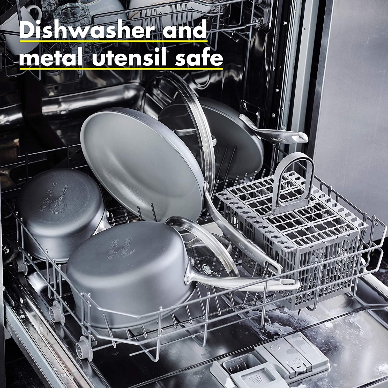 Chatham Hard Anodized Healthy Ceramic Nonstick, 11" Grill Pan, Pfas-Free, Dishwasher Safe, Oven Safe, Gray