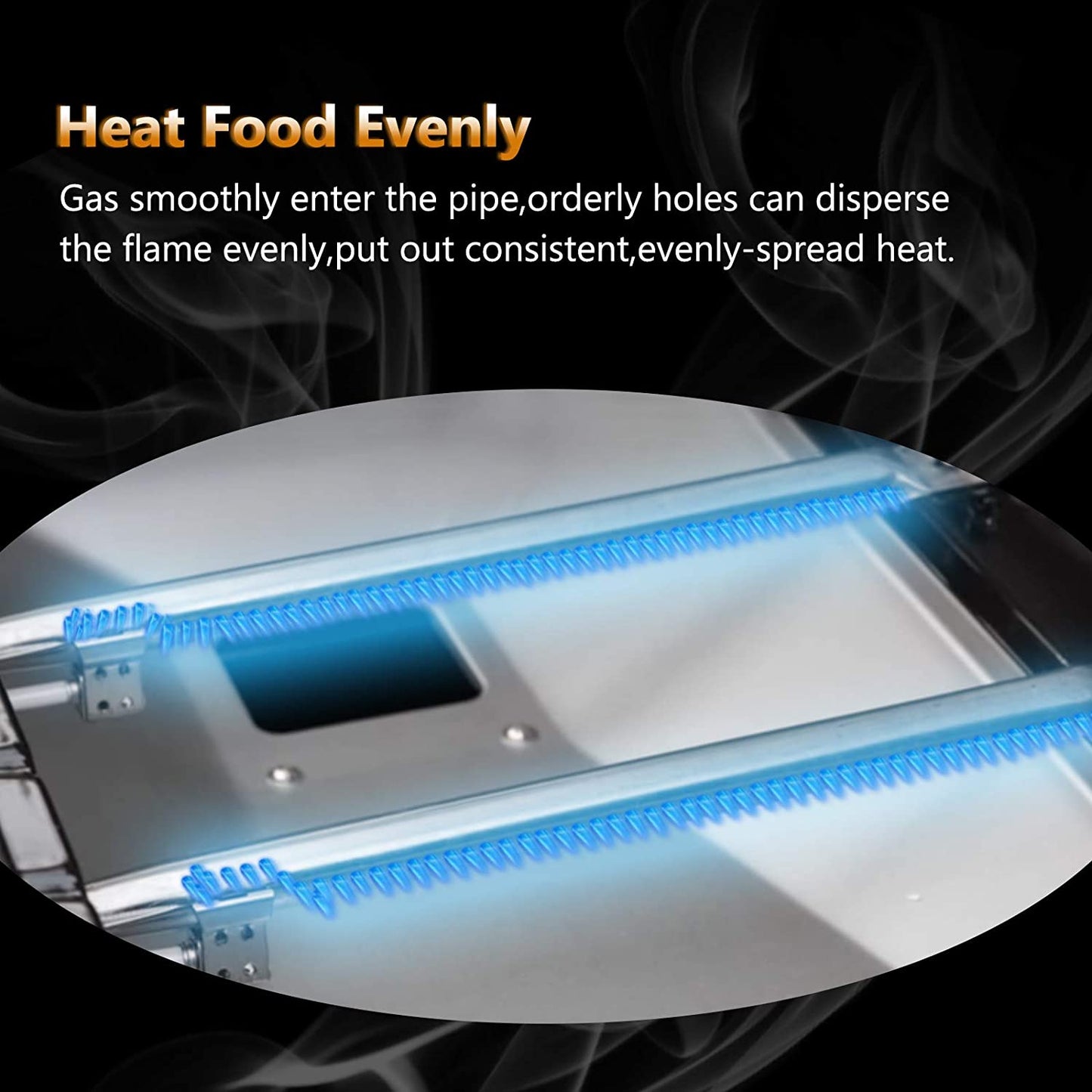 Grill Parts Kit Compatible with Nexgrill 720-0896B 720-0896C 720-0882A 720-0896 720-0925 720-0896E Grills, 6 Pack Grill Burner Tubes & Grill Ignitors & Flame Tamers Heat Shields