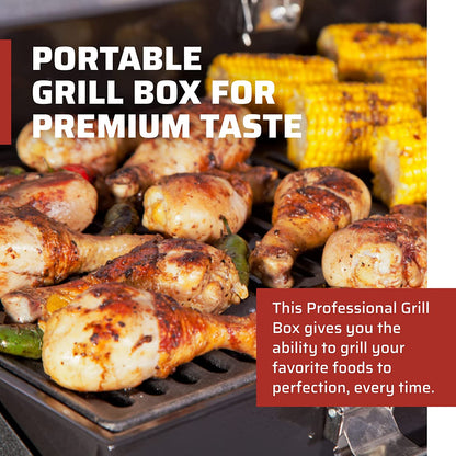 Camp Chef Deluxe BBQ Grill Box, Single Burner Accessory, Cooking Dimensions: 14 In. X 16 In