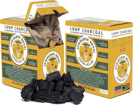 Premium Quality Lump Charcoal for Grilling - Hardwood Lump Charcoal for Smoker, Outdoor BBQ Grill - BBQ, Grilling, Outdoor, Natural, High Heat, Long Lasting Acacia Wood - 1X8.8 Lb Box