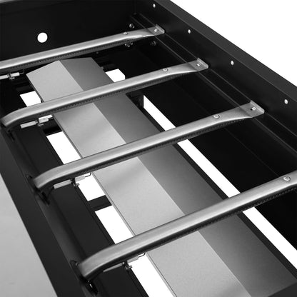 GB4001B 4-Burner Flat Top Gas Grill 52000-BTU Propane Fueled Professional Outdoor Griddle 36Inch Backyard Cooking with Side Table, Black