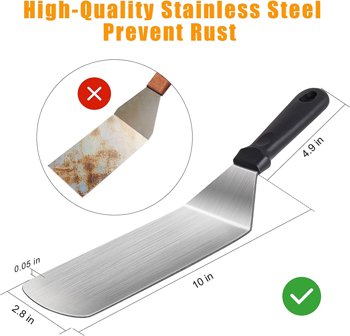 Griddle Accessories,15 Pcs Flat Top Grill Accessories Kit for Blackstone and Camp,Stainless Steel BBQ Accessories with Spatula, Basting Cover,Tongs,Egg Mold & Carry Bag for Outdoor BBQ Teppanyaki