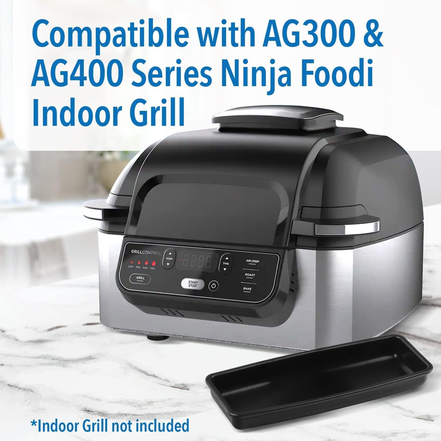 [2 Pack] Veggie Trays for Ninja Foodi AG400 and AG300 Series Grills - Non-Stick Grill Tray to Cook Veggies, Eggs, and More - Veggie Tray Accessory for Your Indoor Grill and Air Fryer