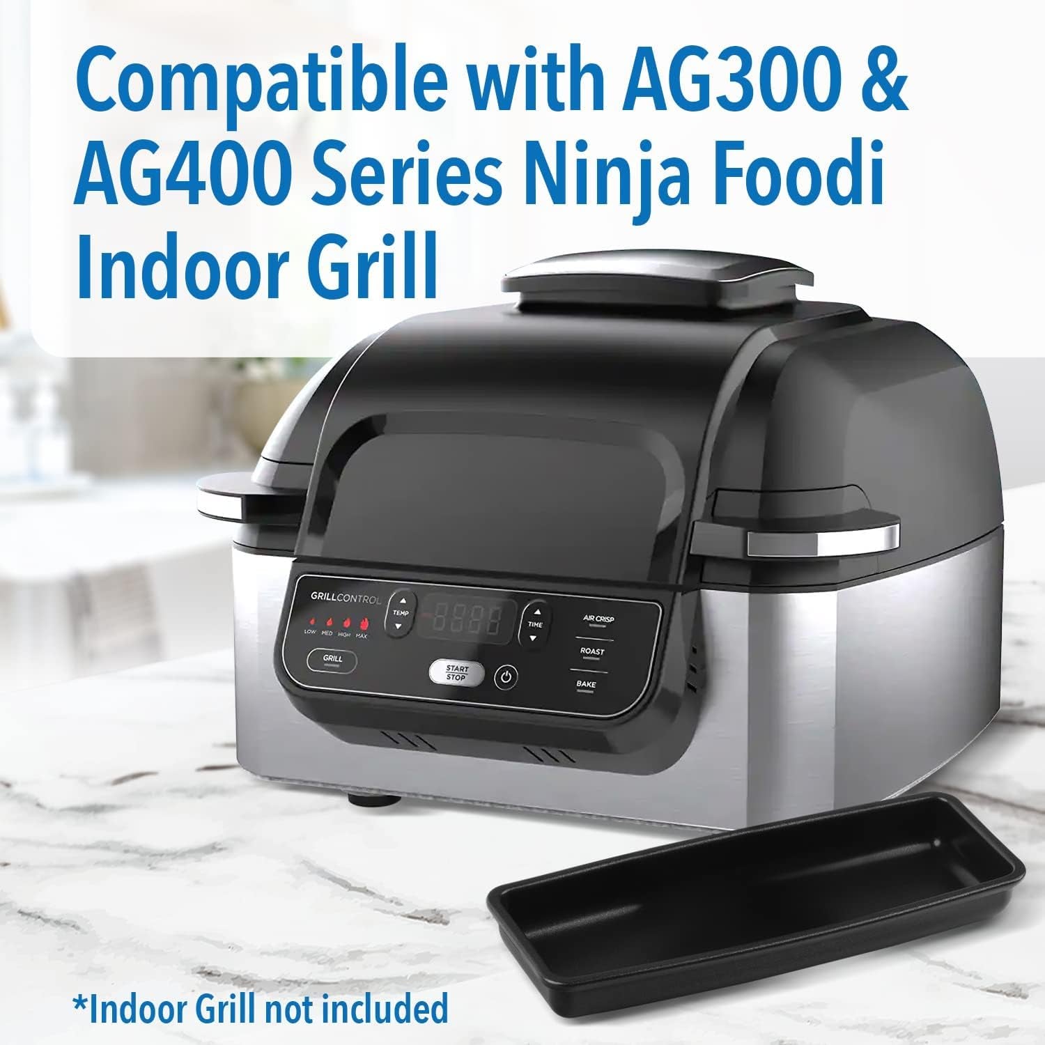 [2 Pack] Veggie Trays for Ninja Foodi AG400 and AG300 Series Grills - Non-Stick Grill Tray to Cook Veggies, Eggs, and More - Veggie Tray Accessory for Your Indoor Grill and Air Fryer