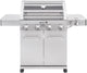 Monument Grills Larger Convertible 4-Burner Natural Gas Grill Stainless Steel Cabinet Style Propane Grills, LED Controls,Side Burner(Without Conversion Kit)