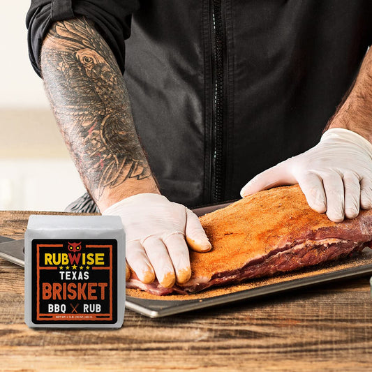 Texas Style Brisket Rub & Pork Rub by Rubwise | BBQ Rub & Spices for Smoking & Grilling | Dry Rubs | Great on Brisket, Steaks, Ribs, Burgers, Chops, Pork Butt, Tenderloin & More (1Lb Each)