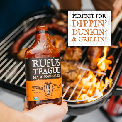 Rufus Teague - Touch O' Heat BBQ Sauce - Premium Barbecue Sauce - 15.25 Oz. Bottles - 2 Pack
