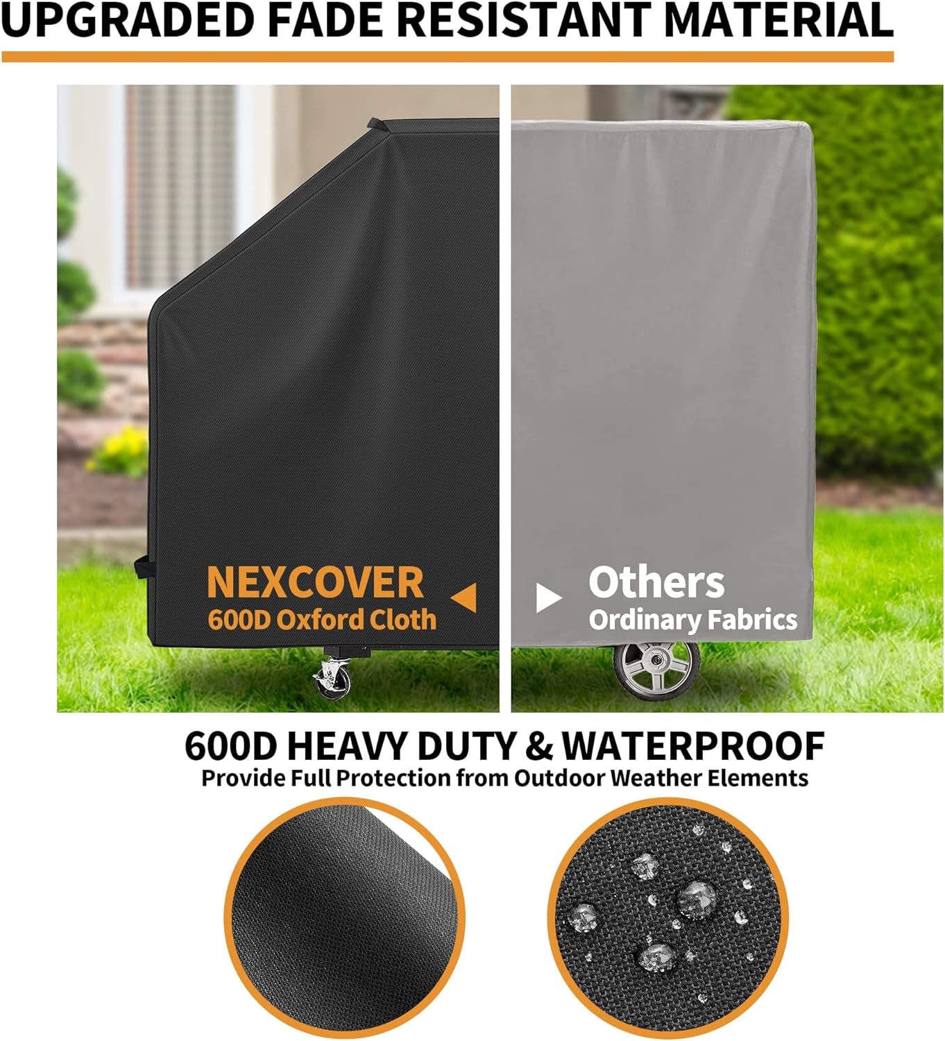 NEXCOVER Grill Cover - Compatible with Masterbuilt Gravity Series 1050 Digital Charcoal Grill, Waterproof Smoker Cover,Heavy Duty BBQ Cover, Fade Resistant Barbecue Cover, Anti-Uv & Weather Resistant.