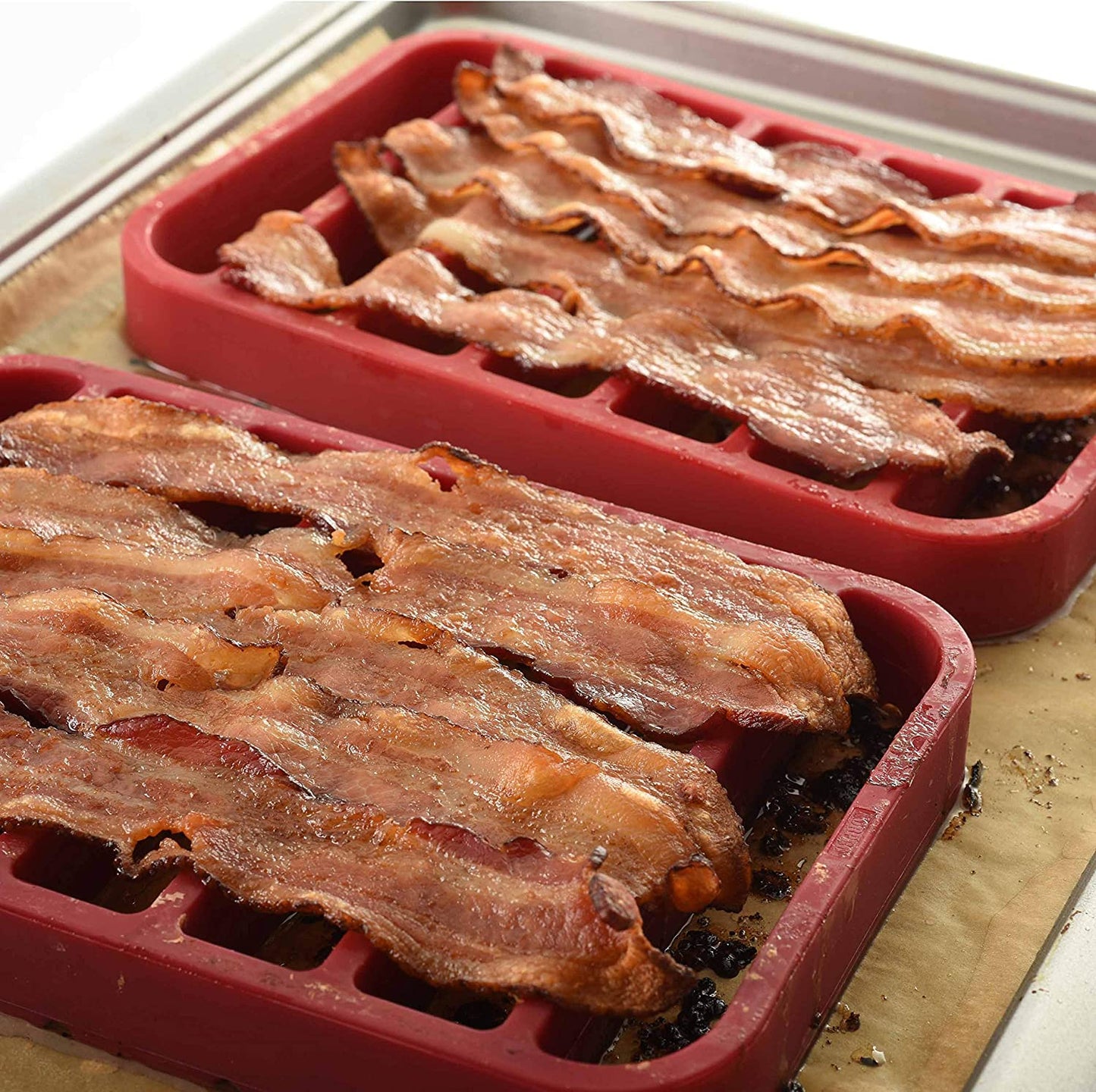 Norpro, Red Rectangle Silicone Roasting Rack, 1 EA