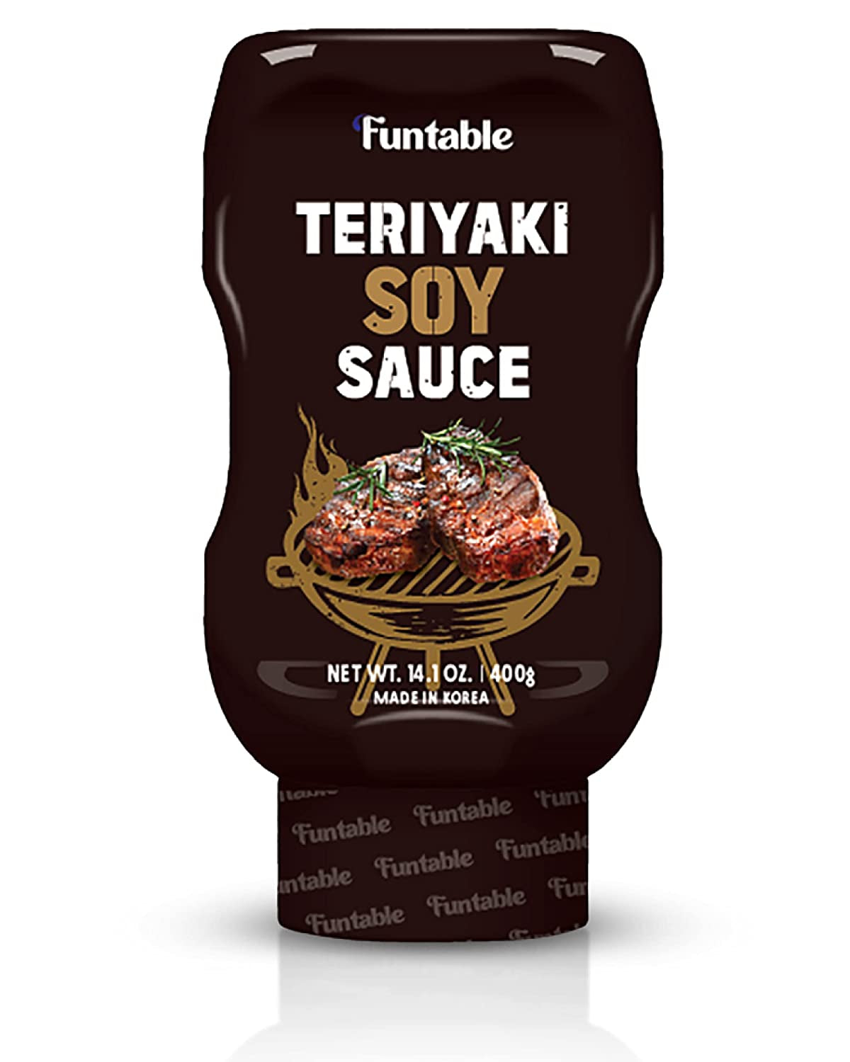 Funtable TERIYAKI SOY SAUCE (Teriyaki, 14.1Oz, Pack of 1) - Korean Authentic Sweet Soy Sauce, Low-Calorie. Ideal for Dipping, Marinating, & Seasoning Korean Bulgogi, Meats, & Grilled Dishes.