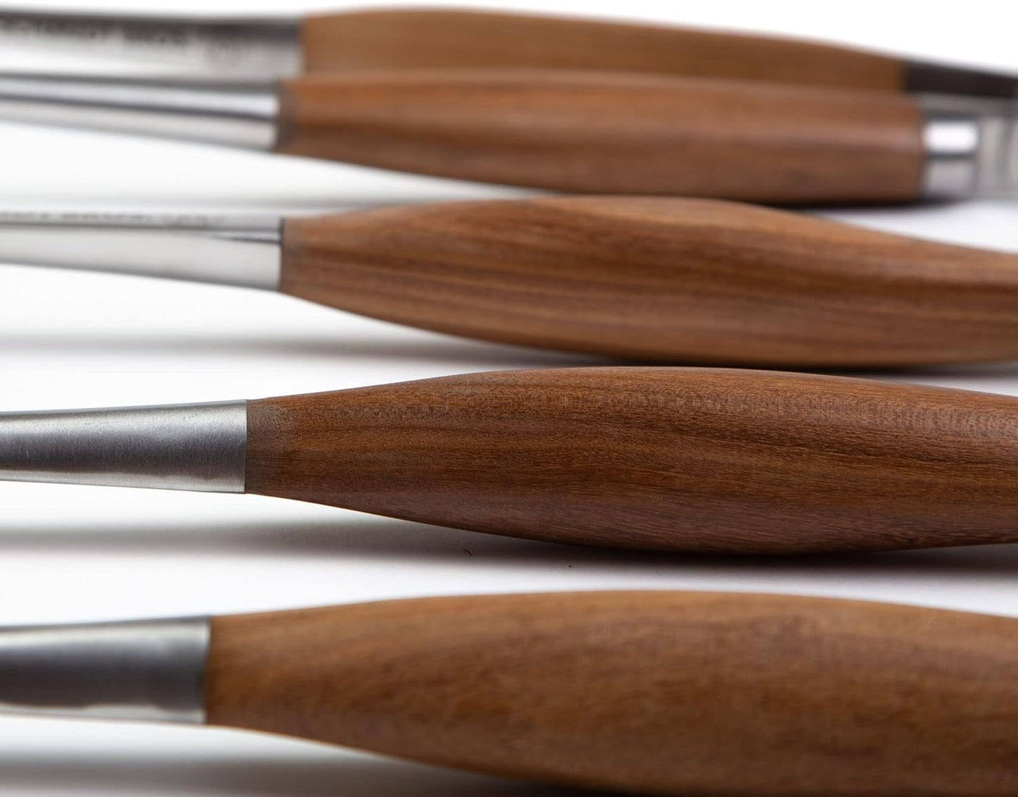 Schmidt Brothers - BBQ Bonded Teak 4 Piece Grilling Accessory Set, Full-Forged Stainless Steel Grilling Utensils Including Spatula, Fork, Basting Brush, and Tongs with All Wood Handles