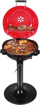 Electric BBQ Grill  15-Serving Indoor/Outdoor Electric Grill for Indoor & Outdoor Use, Double Layer Design, Portable Removable Stand Grill, 1600W (Stand Red BBQ Grills)