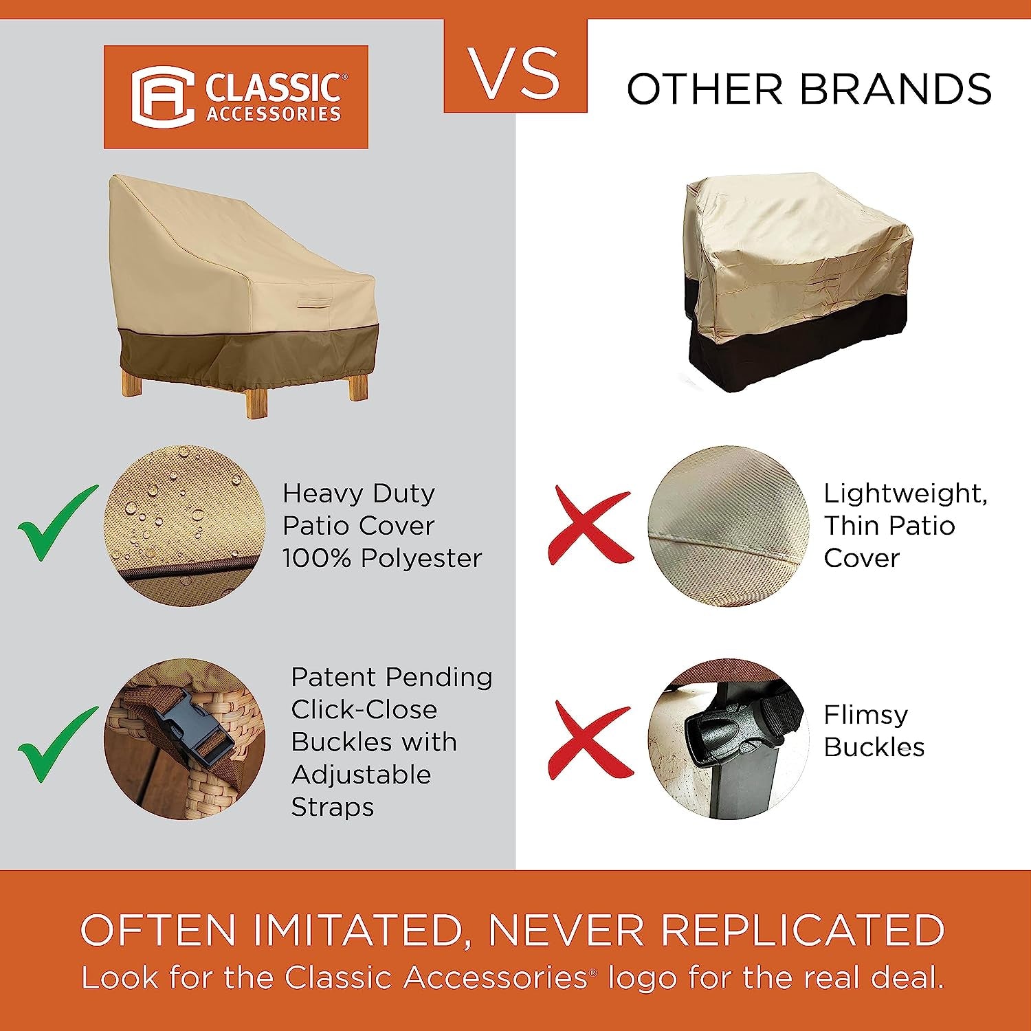 Classic Accessories Veranda Water-Resistant BBQ Grill Cover for 98 Inch Island with Left or Right Grill Head