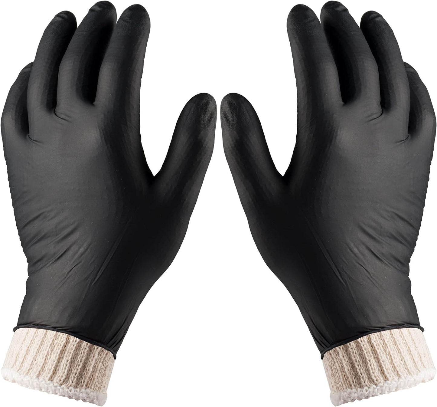 BBQ Gloves 4 Cotton Glove Liners and 100 Disposable Gloves Washable Cotton Liners Powder Latex Free Nitrile Gloves