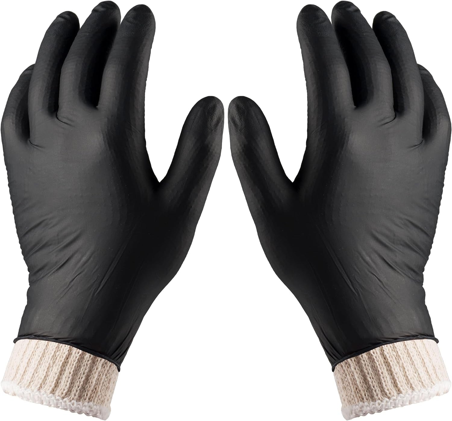 BBQ Gloves 4 Cotton Glove Liners and 100 Disposable Gloves Washable Cotton Liners Powder Latex Free Nitrile Gloves