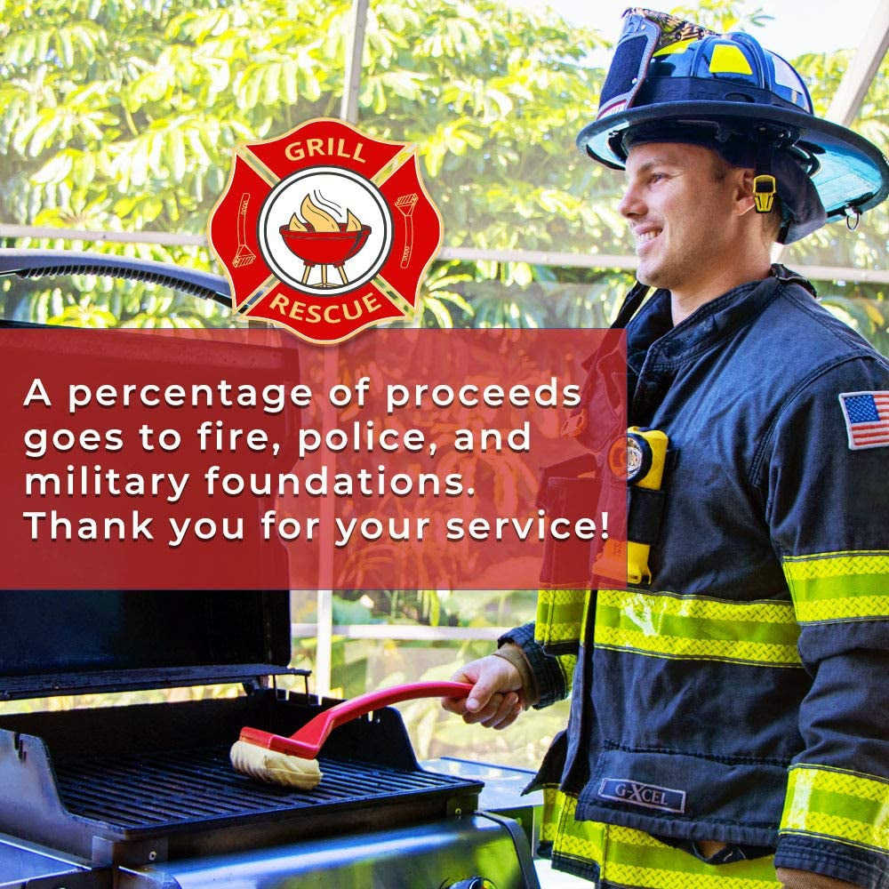 BBQ Replaceable Scraper Cleaning Head, Bristle Free - Durable and Unique Scraper Tools for Cast Iron or Stainless-Steel Grates, Barbecue Cleaner (Grill Brush)