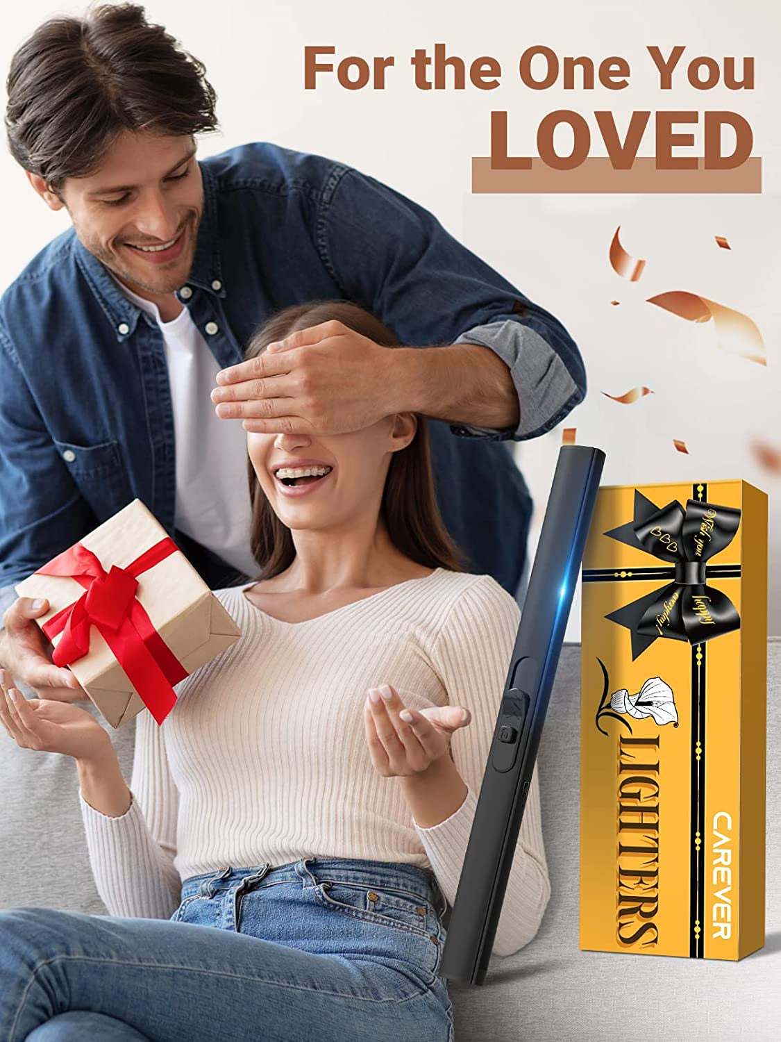 Candle Lighter Stocking Stuffers for Women Men: 2Pack Electric Plasma Arc USB Rechargeable Lighters for Grill Home Kitchen BBQ Camping Cool Gadget Christmas Birthday Gifts for Her Mom Women Men Adults