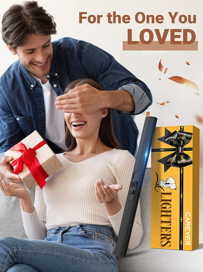 Candle Lighter Stocking Stuffers for Women Men: 2Pack Electric Plasma Arc USB Rechargeable Lighters for Grill Home Kitchen BBQ Camping Cool Gadget Christmas Birthday Gifts for Her Mom Women Men Adults