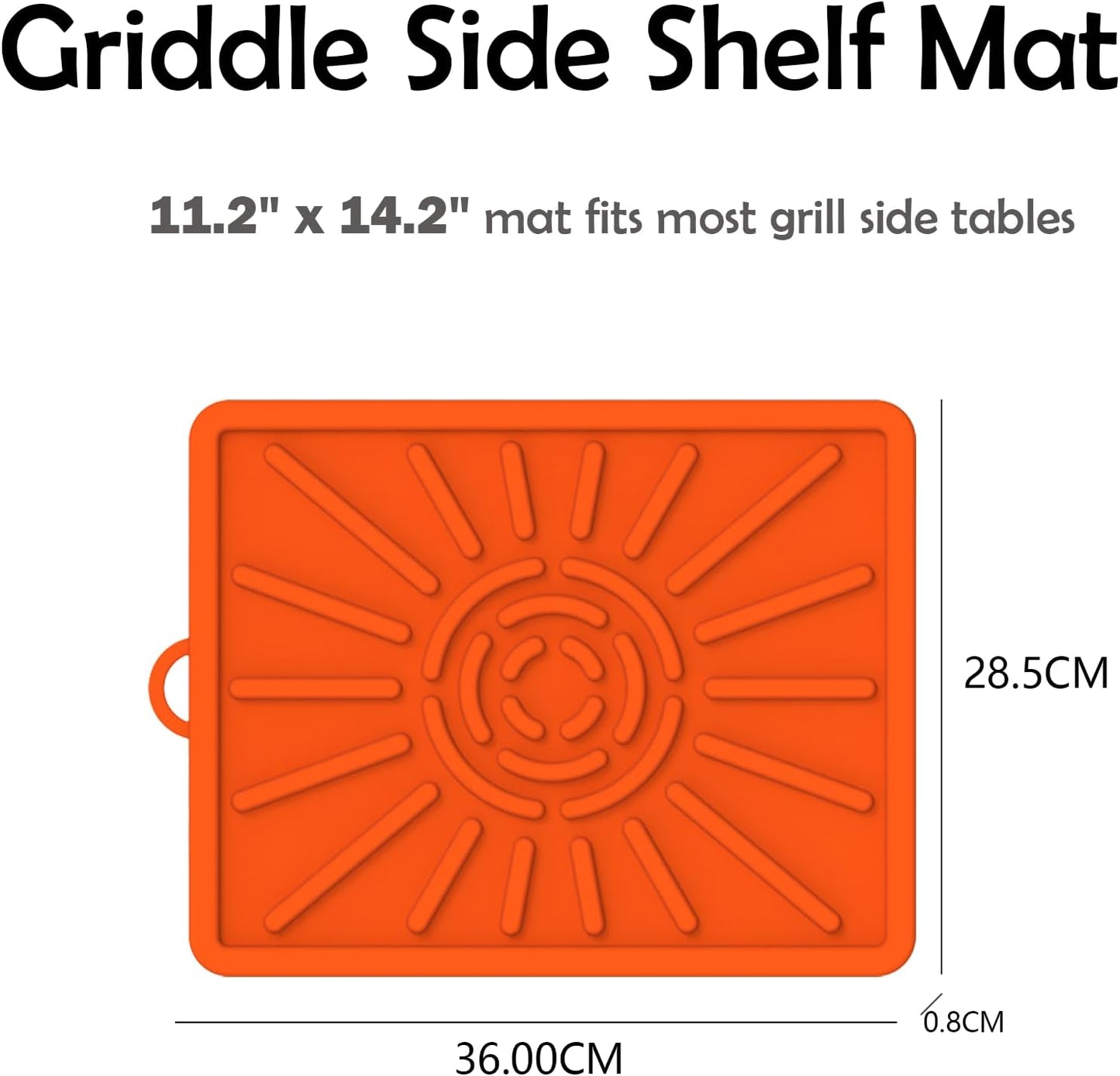 Grill Mat, Side Shelf Mat for Blackstone, Silicone Grill Pad for Outdoor Grill Kitchen Counter, Food Grade Griddle Mat, BBQ Grill Mats, Baking Mats, Grill Prep Trays, Hot Pads