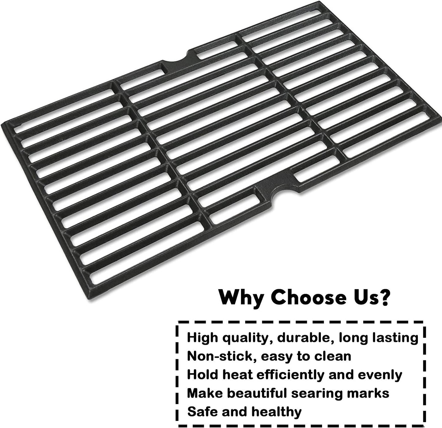Cast Iron Cooking Grates for Dyna Glo DGF493BNP DGF493PNP, Grill Grid Replacement Parts for Kenmore 146.23678310 146.16132110 146.16153110 146.20164510 146.23679310 146.23681310 146.23766310