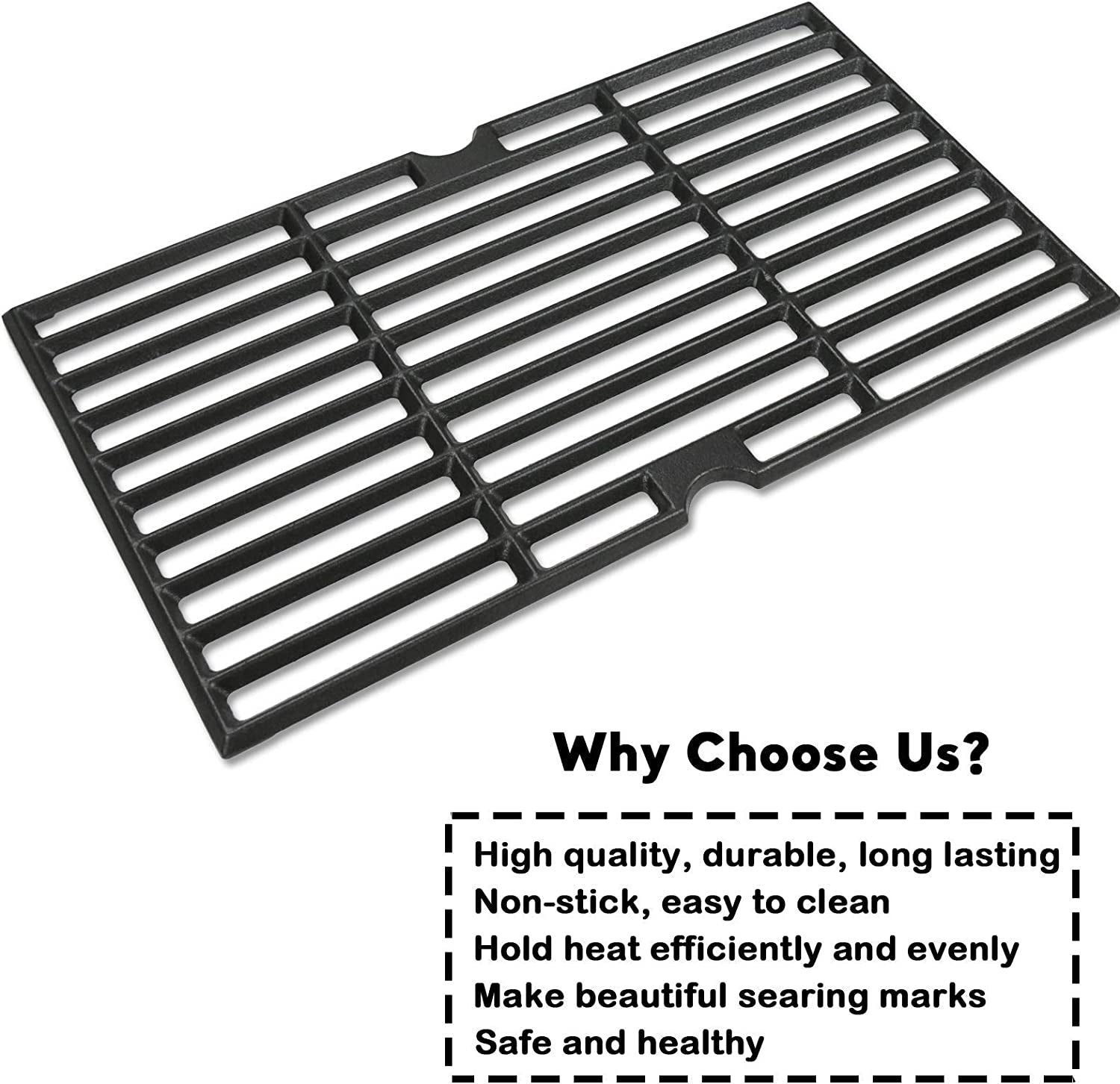 Cast Iron Cooking Grates for Dyna Glo DGF493BNP DGF493PNP, Grill Grid Replacement Parts for Kenmore 146.23678310 146.16132110 146.16153110 146.20164510 146.23679310 146.23681310 146.23766310