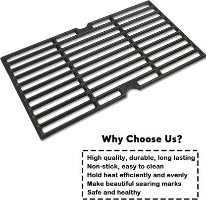 Cast Iron Cooking Grates for Dyna Glo DGF493BNP DGF493PNP, Grill Grid Replacement Parts for Kenmore 146.23678310 146.16132110 146.16153110 146.20164510 146.23679310 146.23681310 146.23766310