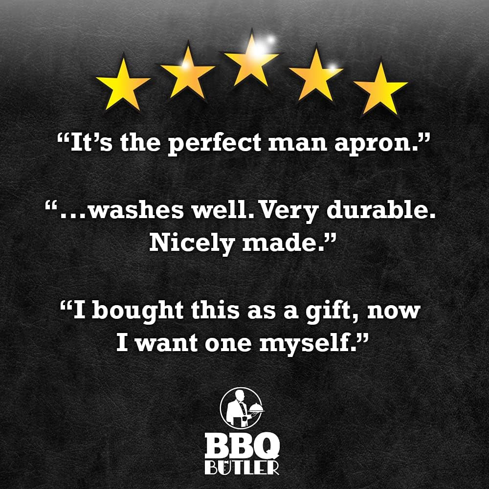 Grill Apron - Adjustable Canvas Cooking Apron - XXL - Heavy Duty Smoker Apron