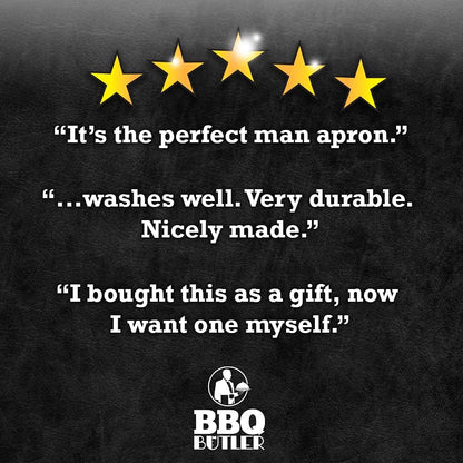 Grill Apron - Adjustable Canvas Cooking Apron - XXL - Heavy Duty Smoker Apron