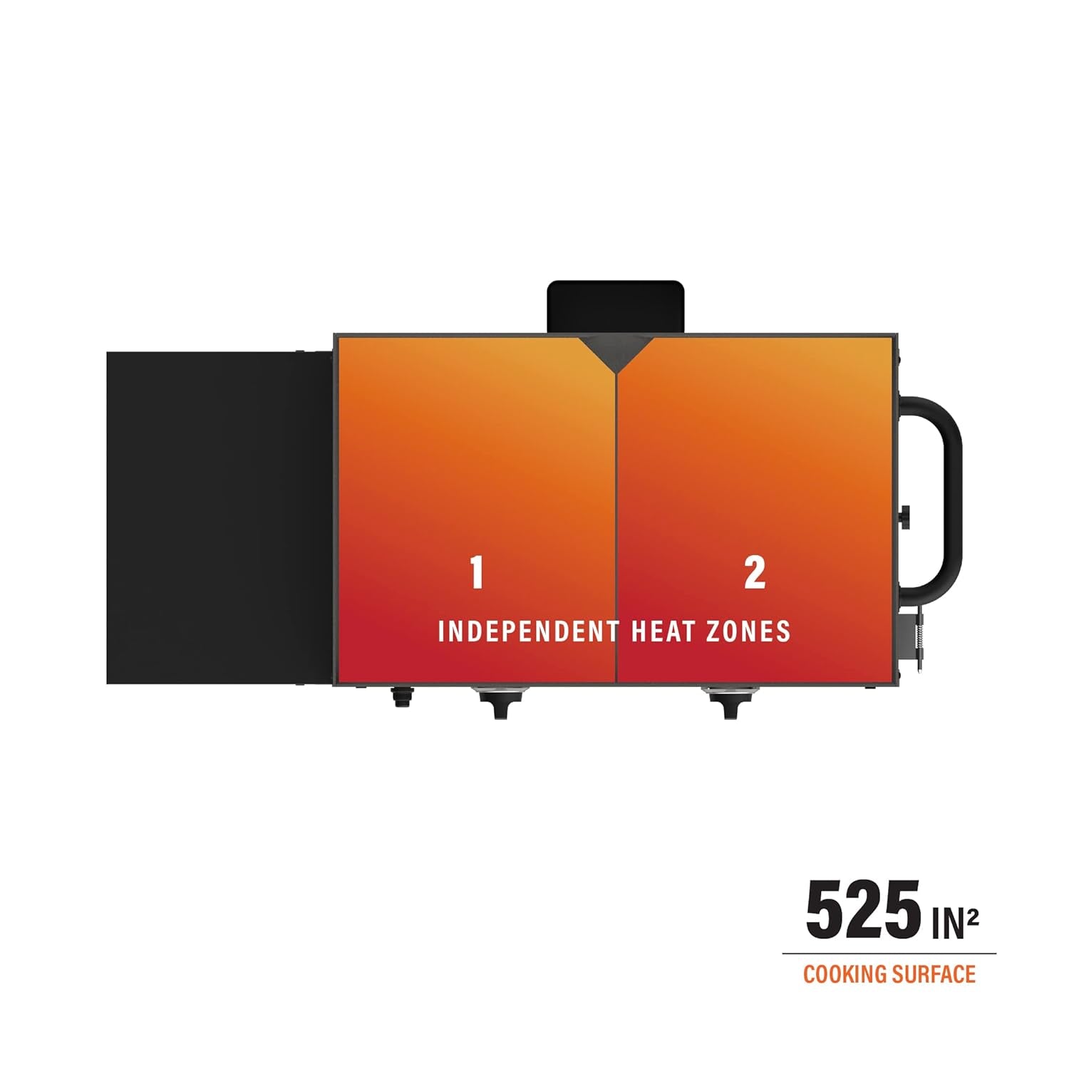 Flat Top Gas Grill Griddle 2 Burner Propane Fuelled Rear Grease Management System, 1517, Outdoor Griddle Station for Camping, 28 Inch