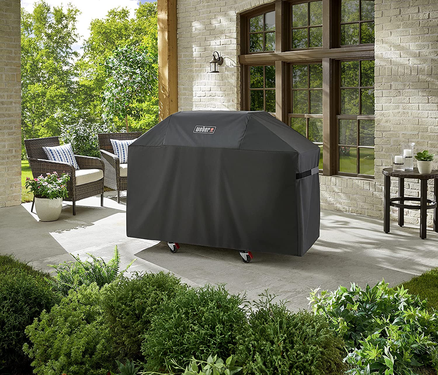 Weber Genesis 300 Series Premium Grill Cover, Heavy Duty and Waterproof, Fits Grills up to 62 Inches Wide