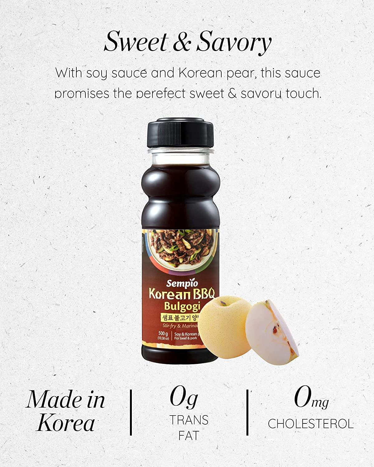 Sempio Korean Bulgogi Marinade Sauce (500G, 17.63Oz), Korean BBQ Sauce