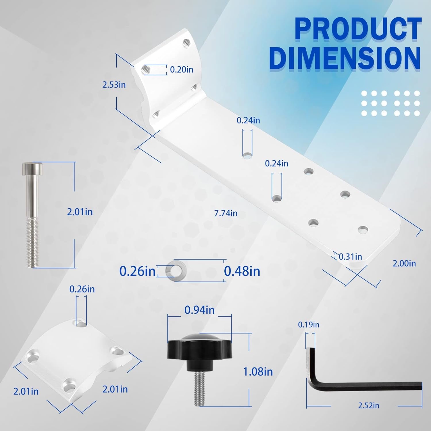 58182 Replacement for Any Kuma BBQ Grill Inboard/Outboard Marine Rail Mount Grill Bracket Kit