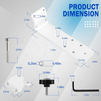 58182 Replacement for Any Kuma BBQ Grill Inboard/Outboard Marine Rail Mount Grill Bracket Kit