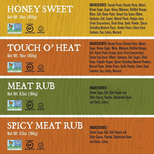 Rufus Teague - Saucin' & Rubbin' Kit - 2 Premium BBQ Sauces & 2 Dry Rubs