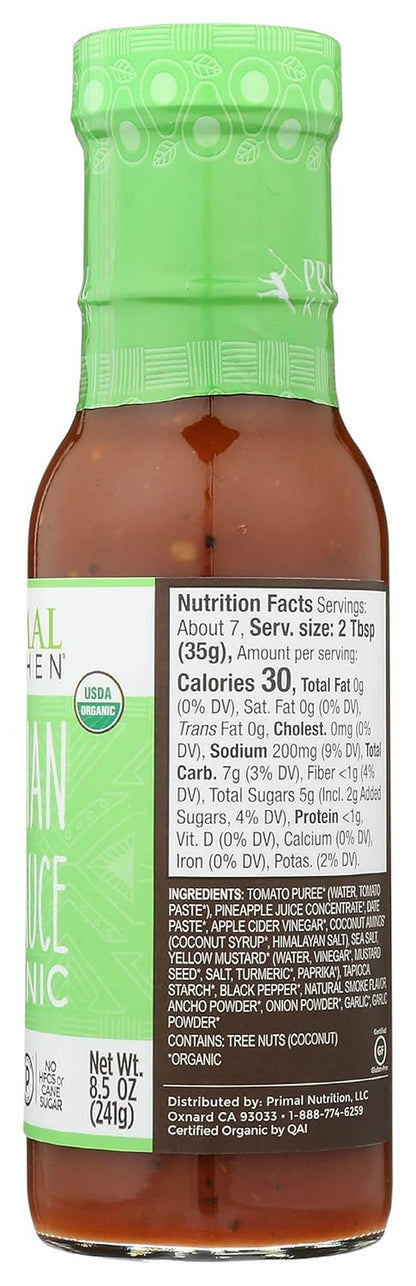 Primal Kitchen Organic Hawaiian Style BBQ Sauce, 8.5 OZ