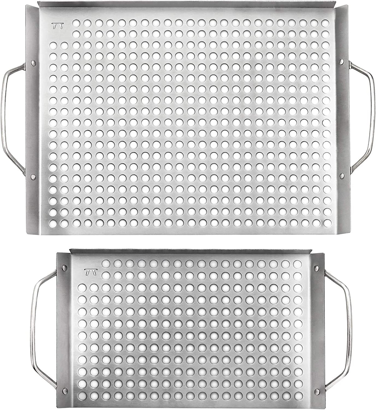 76630 Stainless Steel Grill Topper Grid, Set of 2, 11"X7" and 11"X17"