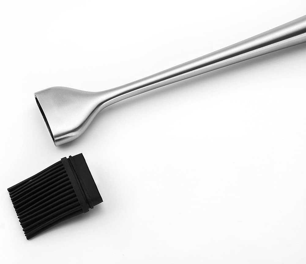 HQY 2 Pack Heavy-Duty BBQ Basting Brush,12 Inch & 7 Inch-Great for BBQ Meat,Cakes and Pastries