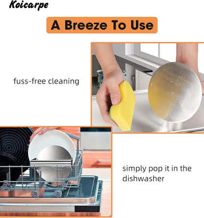 Koicarpe Burger Press - 5.5" Stainless Steel Burger Smasher Tool - Smooth & Non-Stick Surface - round Utensil for Grilling Meat Patty, Steak, Hot Dog, Grill Flattener for Steaks, Panini, Sandwich