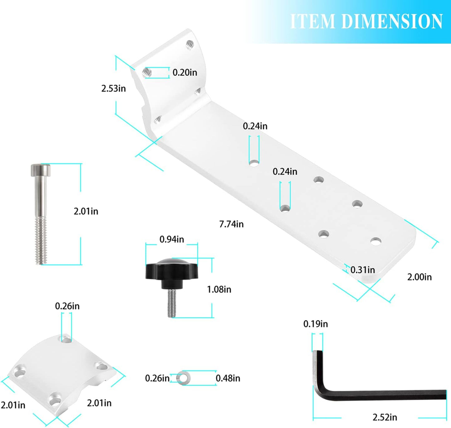 58182 Grill Rail Mount Bracket for Any Kuuma-Style BBQ Grill Replacement for Kuuma 58182 Show N' Go Grill Rail Mount