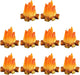 Toyvian 10Pcs Miniature Campfire Dollhouse Fire Ornament Decor Model Fire Model Handicraft Fake Fire Kids Pretend Toy Resin Bonfire Model Miniature Decoration