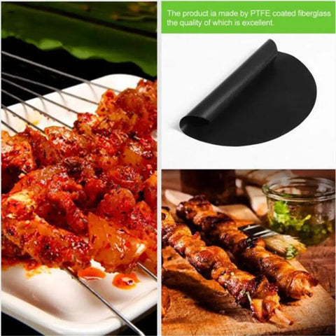 Image of 40Cm Non-Stick BBQ Grill Mat Baking Mat Cooking Grilling Sheet BBQ Tools Cooking Grilling Sheet Heatresistance Barbecue Meat Mat