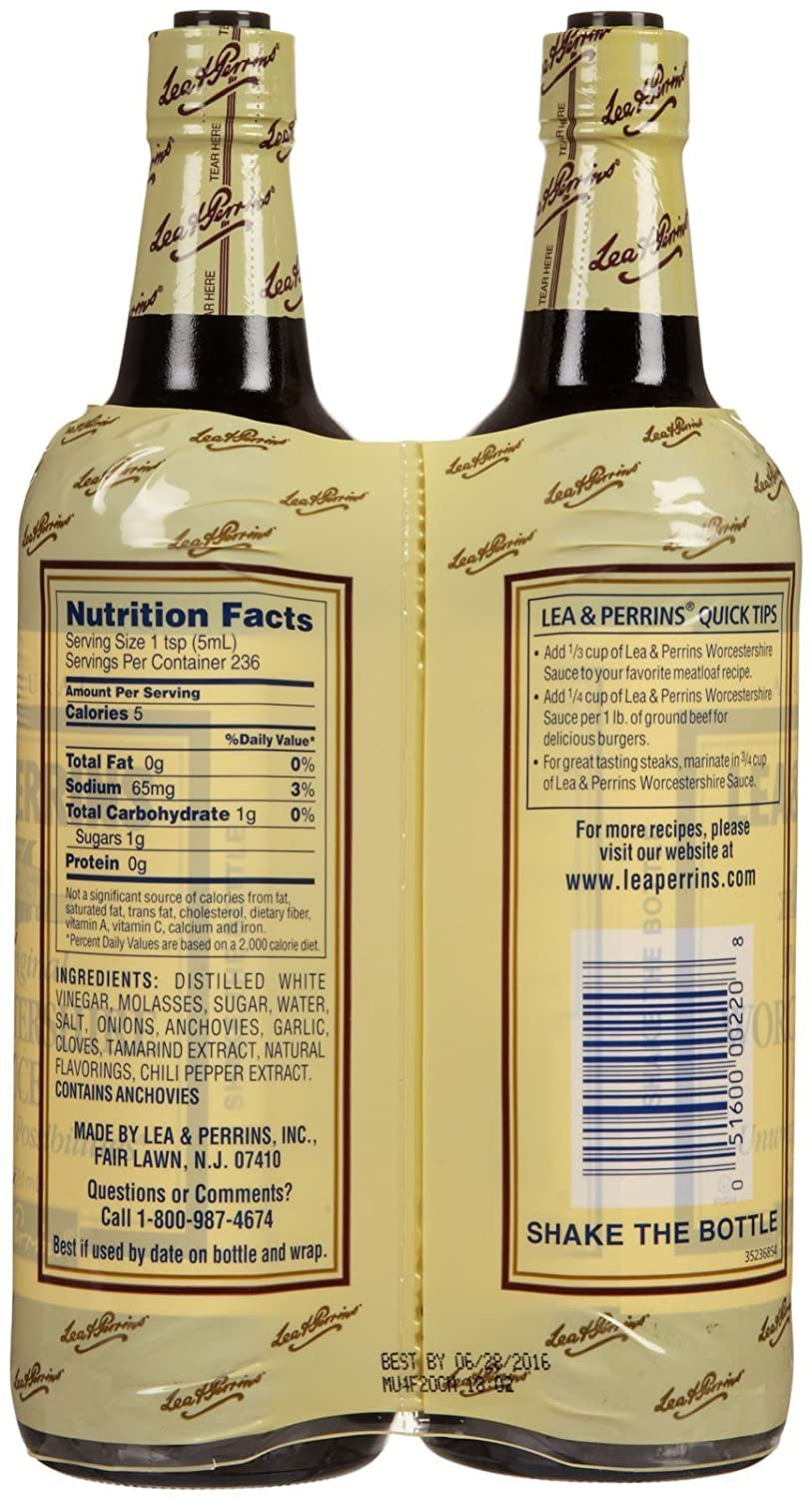 Lea & Perrins Worcestershire Sauce, 20 Fl Oz (Pack of 2)