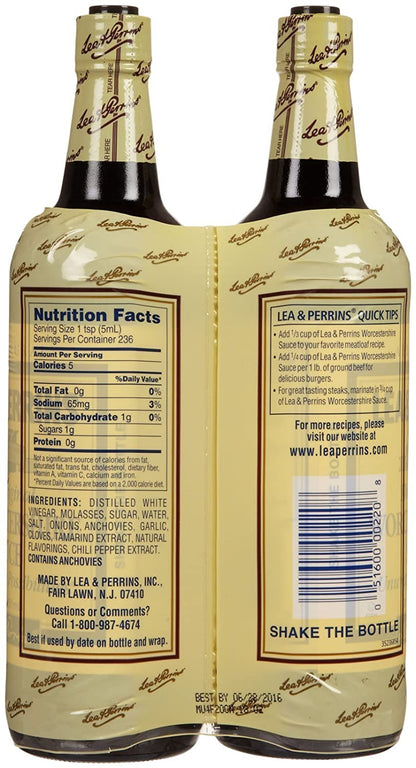 Lea & Perrins Worcestershire Sauce, 20 Fl Oz (Pack of 2)