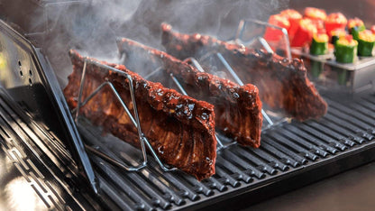 Kamaster Turkey Rack for Big Green Egg Rib Rack Stainless Steel for Smoking and Grilling Dual Purpose V Shaped Turkey Roasting Rack for Large Bge,Kamado Grill Joe,Primo,Vision and Other 18In Grill
