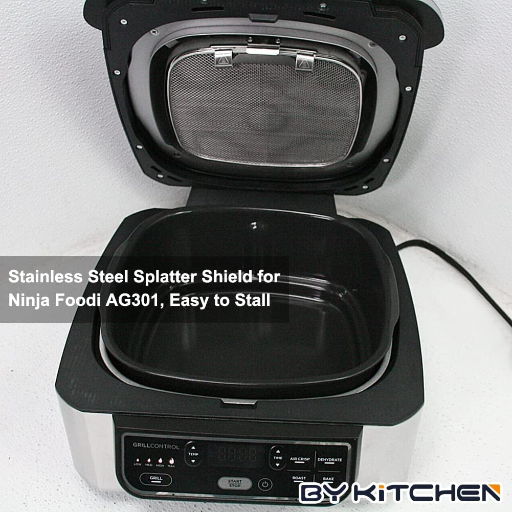 Stainless Steel Splatter Shield for Ninja Foodi AG301, Air Fryer Accessories for Ninja Foodi 5-In-1 Indoor Grill, Replacement Parts for Ninja Foodi AG300, AG300C,AG301C, AG302, AG400