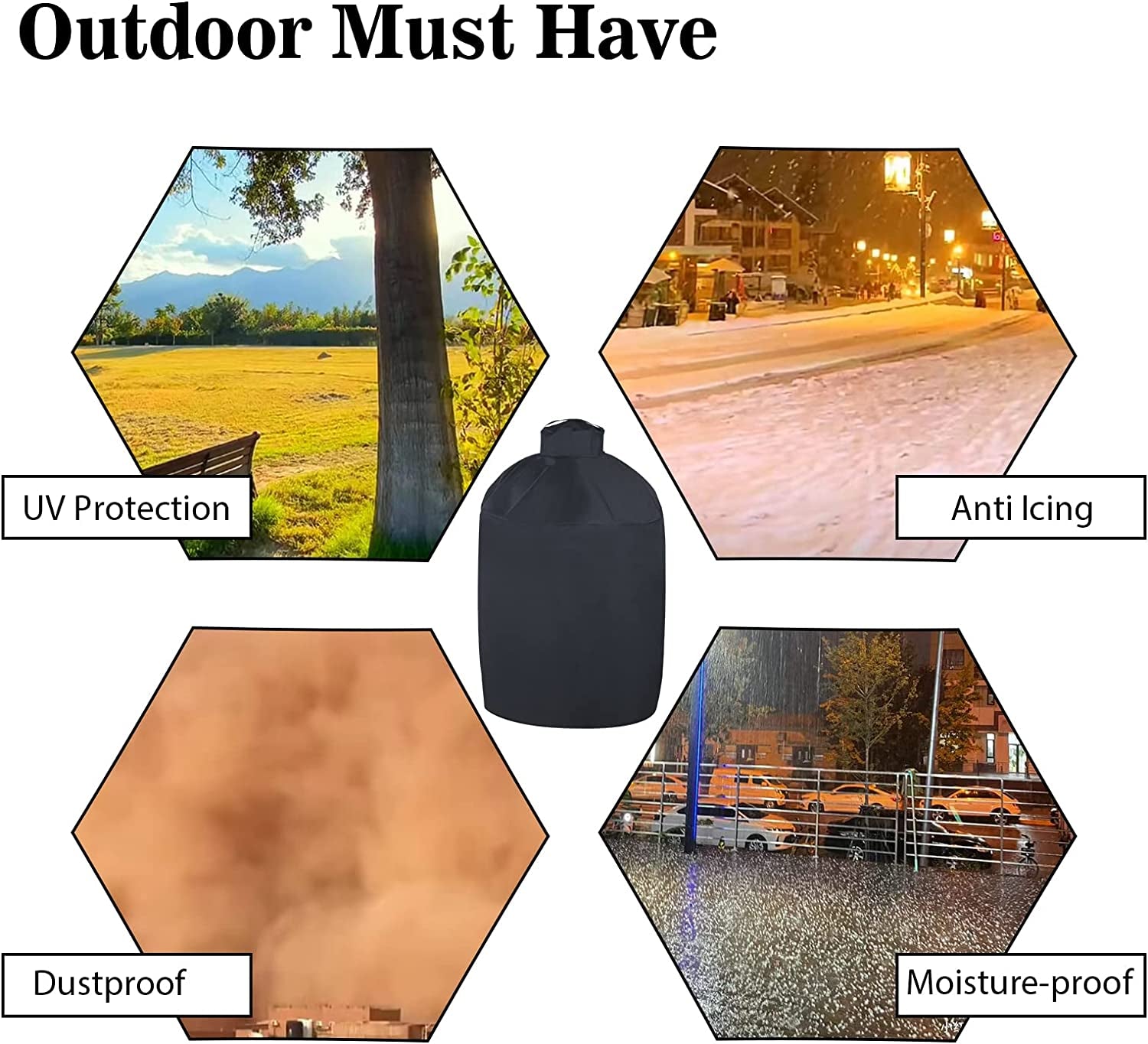 29 in Grill Full Cover for Large Big Green Egg,Kamado Classic Joe Ceramic Grill,29 Inch Dia Waterproof Outdoor Grill Cover Smoker Accessories Long Enough to Cover Wheel